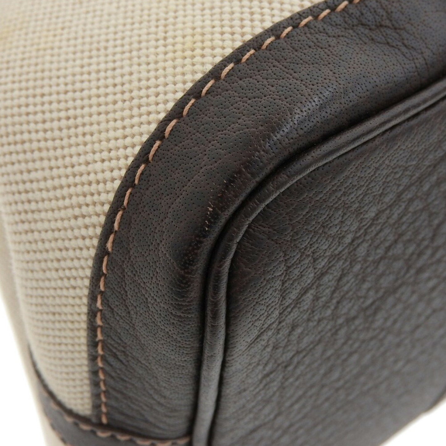 Hermès Brown Canvas Garden Party