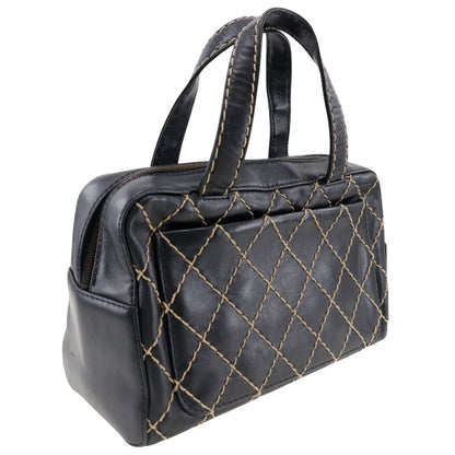 Chanel Black Pony-style Calfskin Handbag