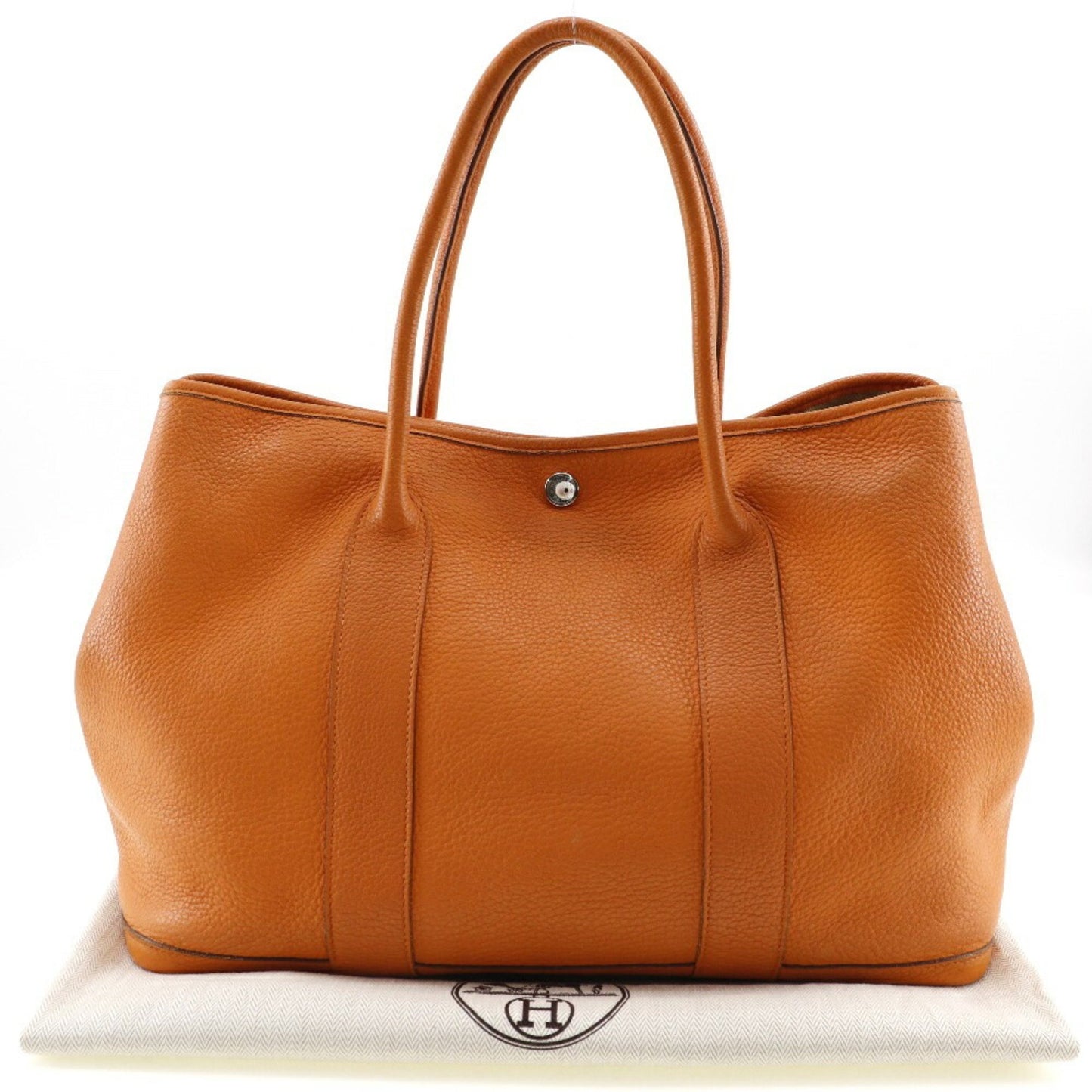 Hermès Orange Leather Tote