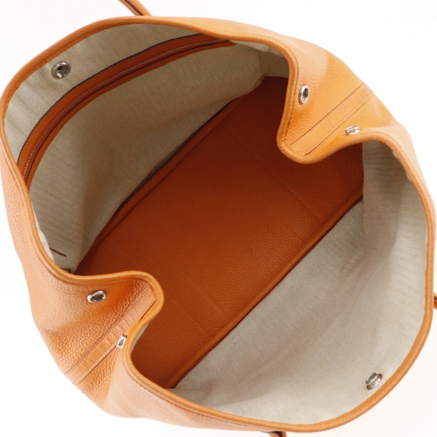 Hermès Orange Leather Tote