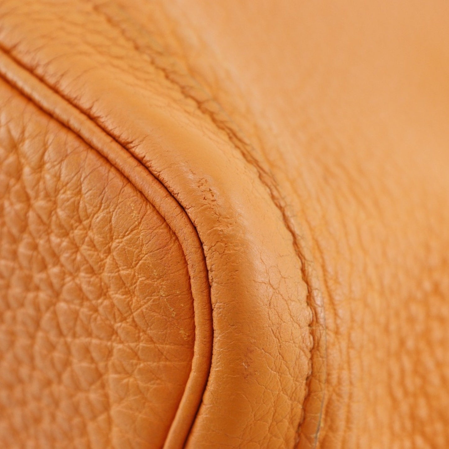 Hermès Orange Leather Tote