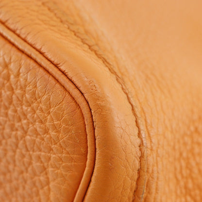 Hermès Orange Leather Tote