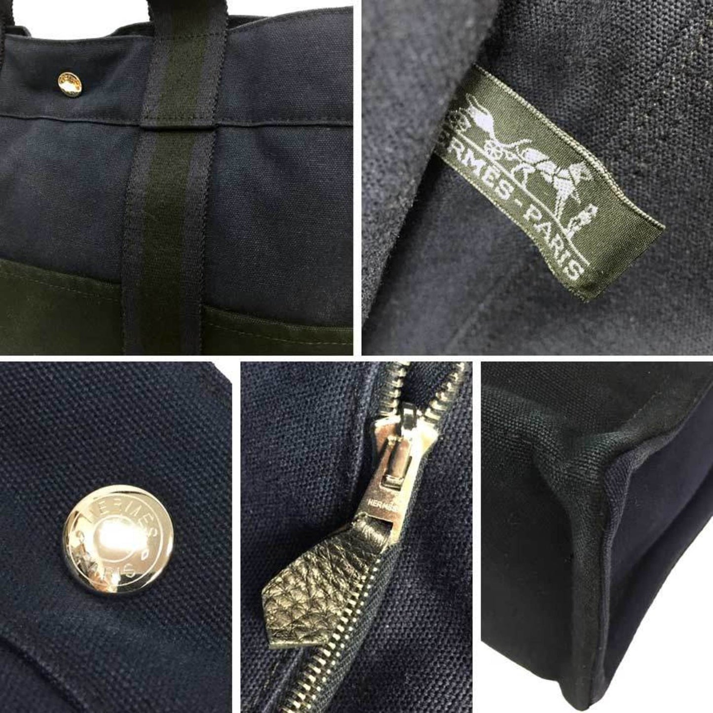 Hermès Blue Canvas Toto