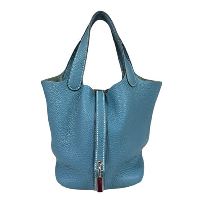 Hermès Blue Leather Picotin Lock