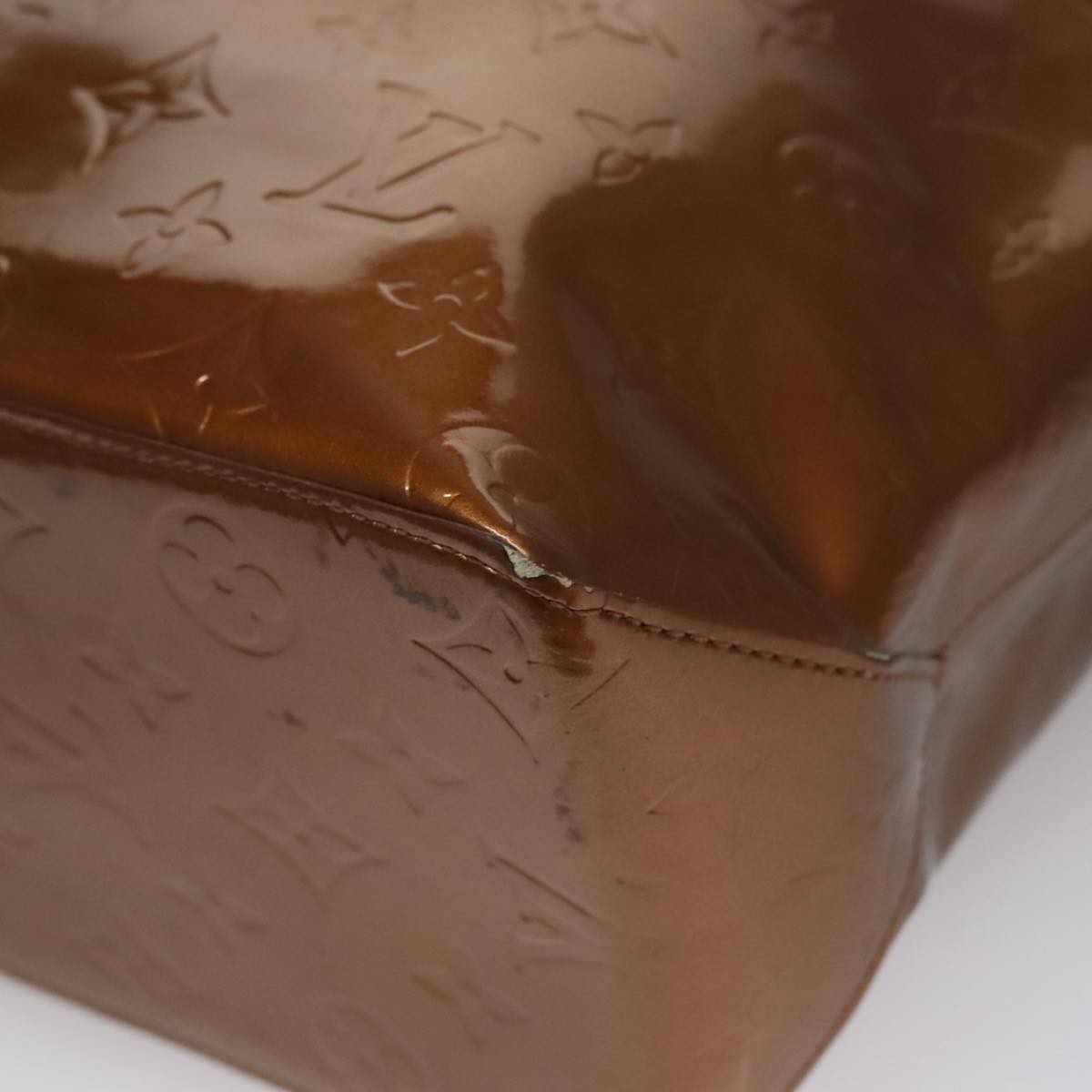 Louis Vuitton Brown Patent Leather Reade