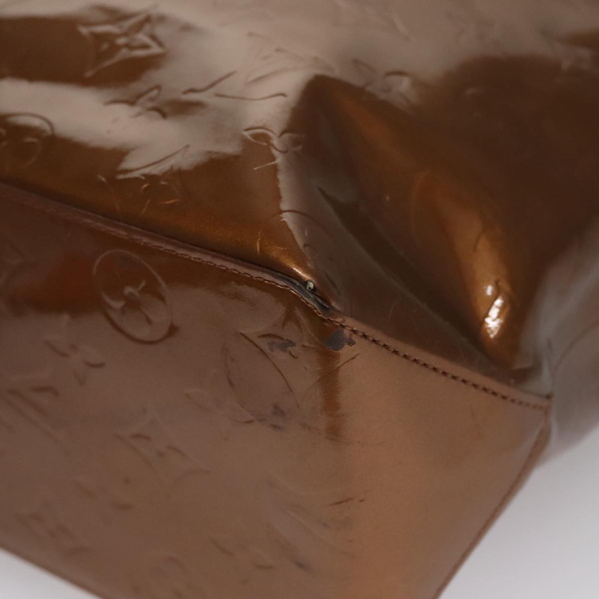 Louis Vuitton Brown Patent Leather Reade