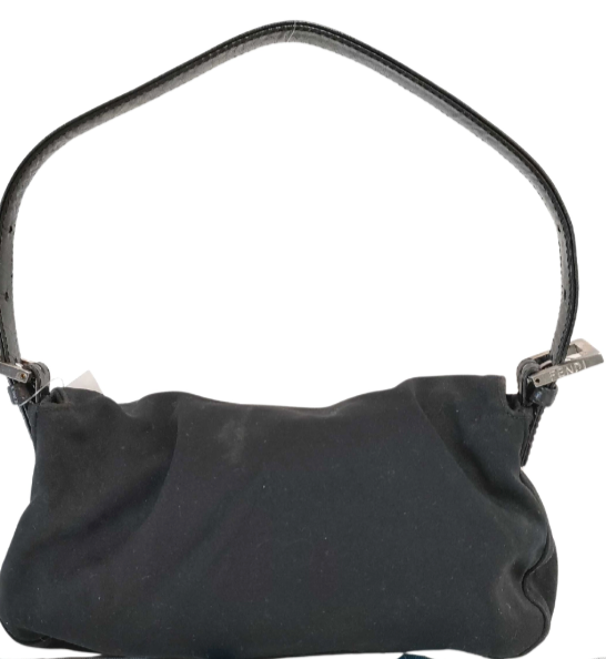Fendi Black Canvas Mamma Baguette