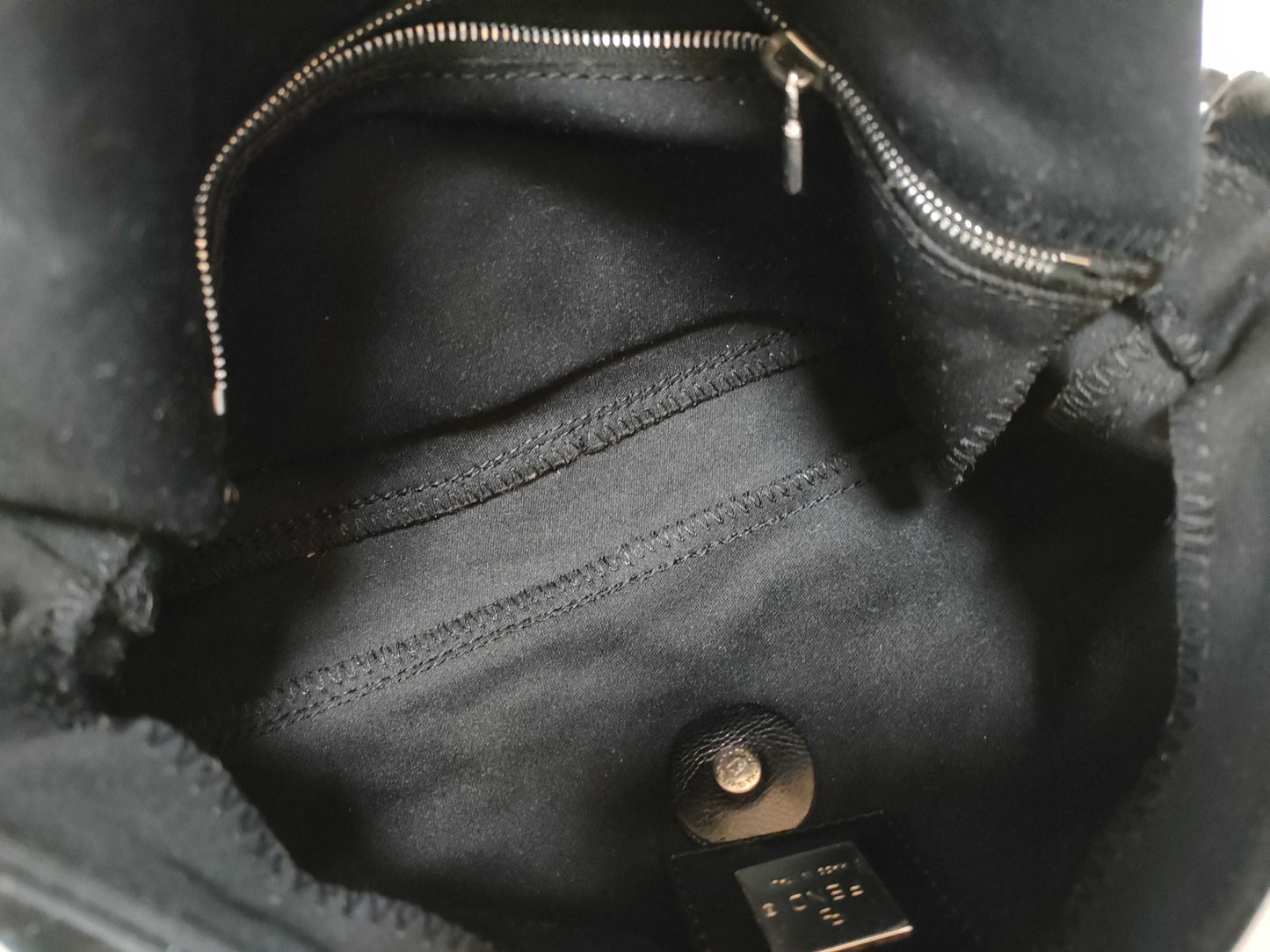 Fendi Black Canvas Mamma Baguette