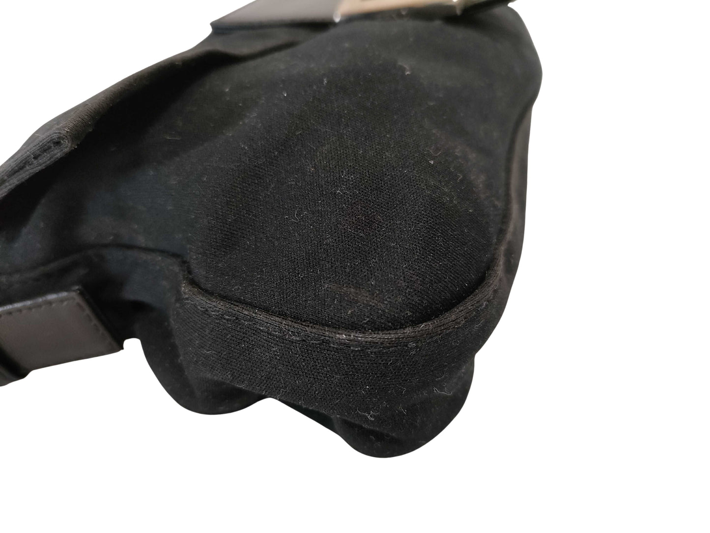 Fendi Black Canvas Mamma Baguette