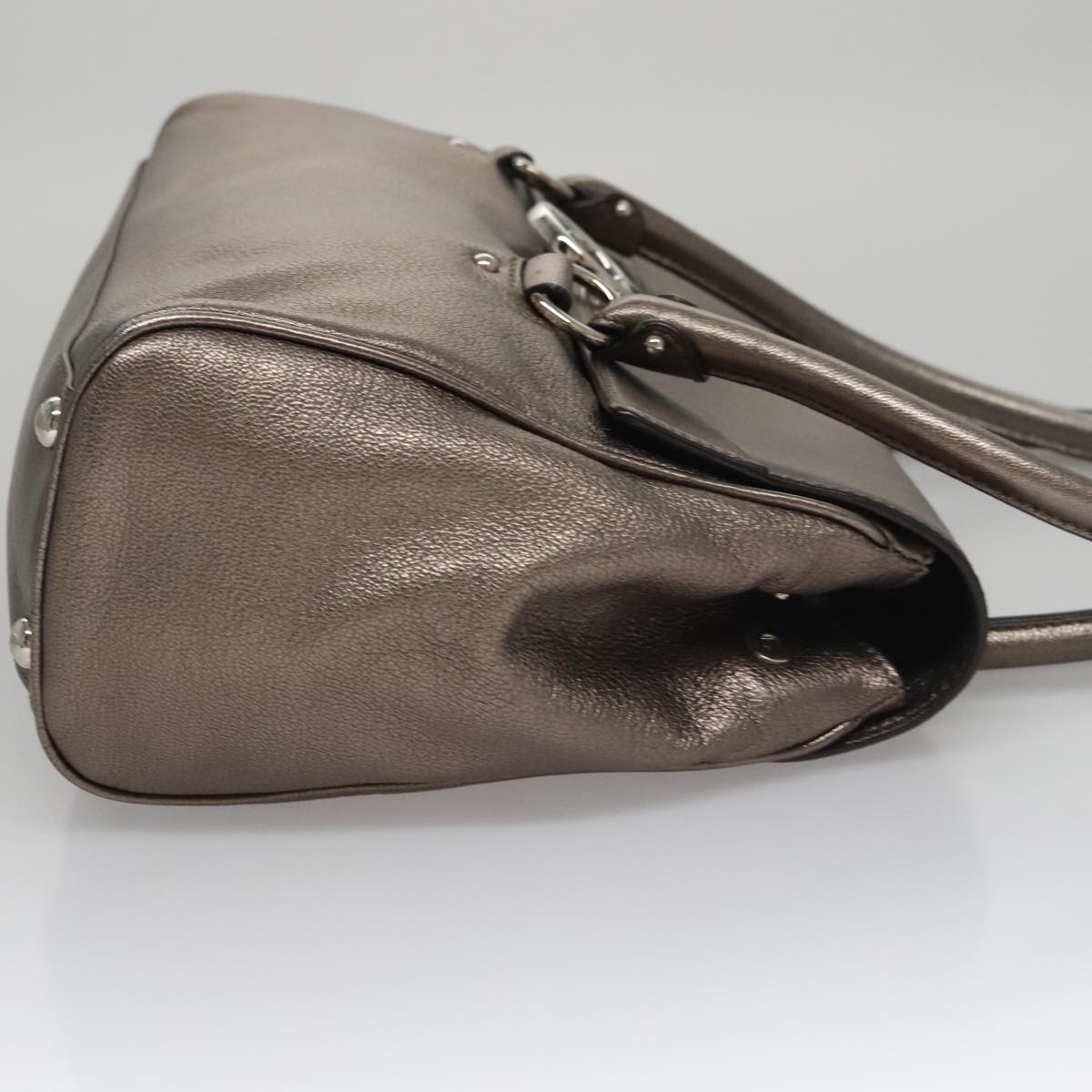Salvatore Ferragamo Silver Leather Gancini