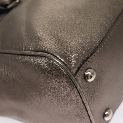 Salvatore Ferragamo Silver Leather Gancini