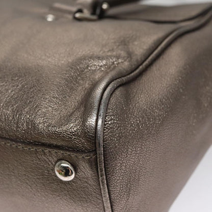 Salvatore Ferragamo Silver Leather Gancini
