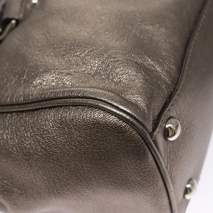 Salvatore Ferragamo Silver Leather Gancini