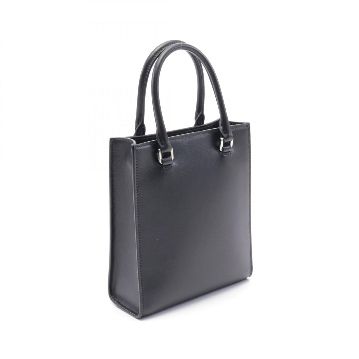 Prada Black Leather Triangle Logo
