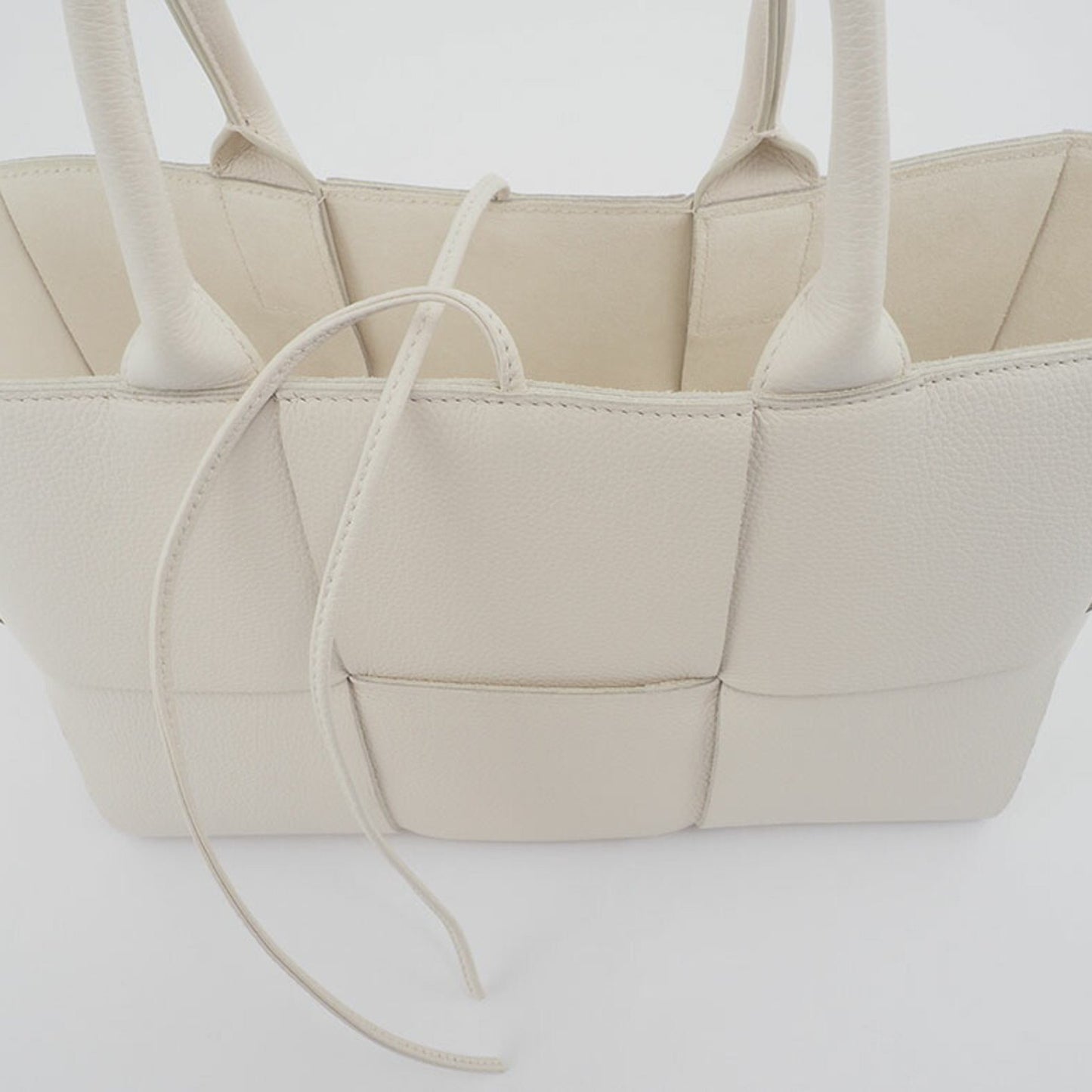 Bottega Veneta White Leather Arco