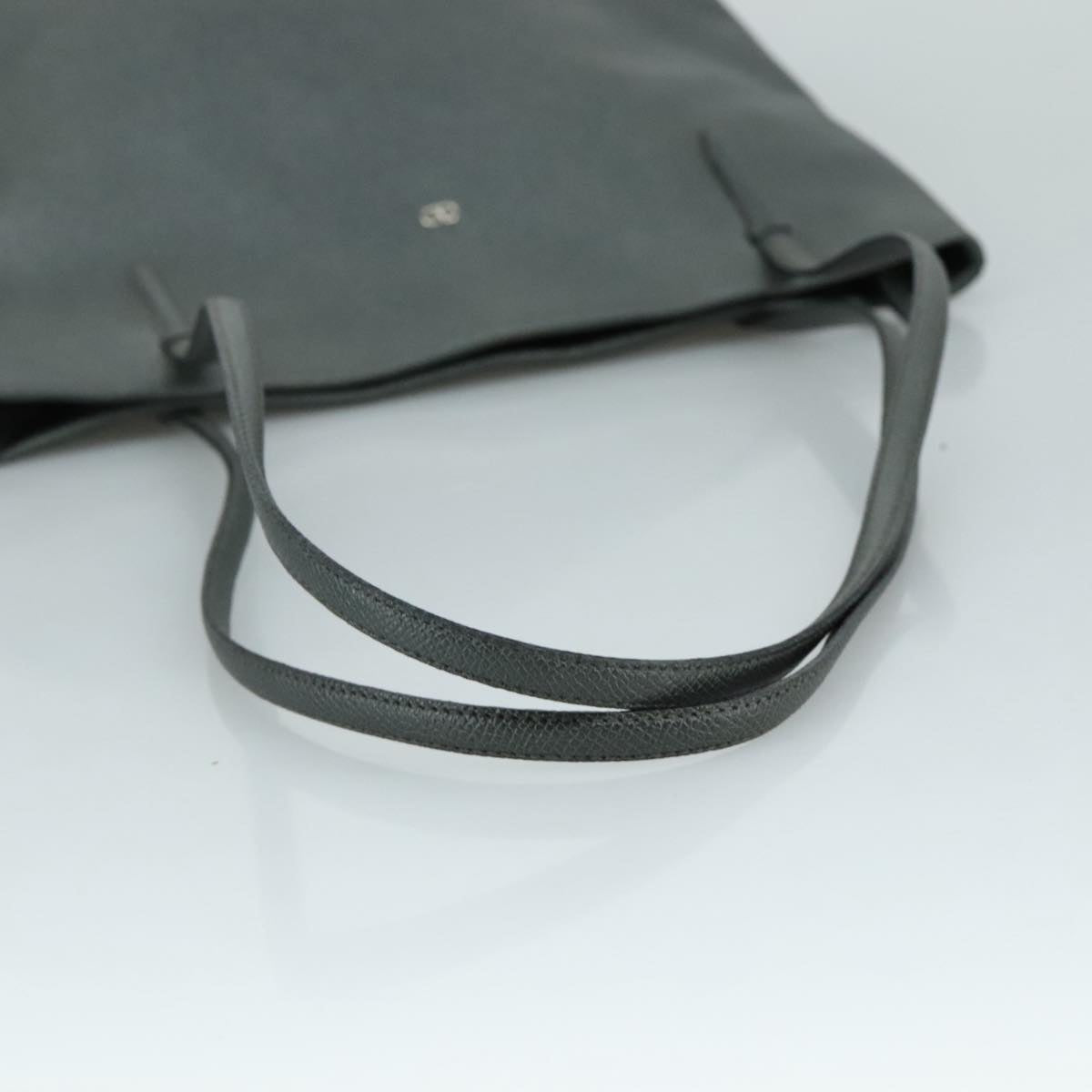 Valentino Garavani Gray Leather V Logo