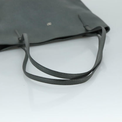 Valentino Garavani Gray Leather V Logo