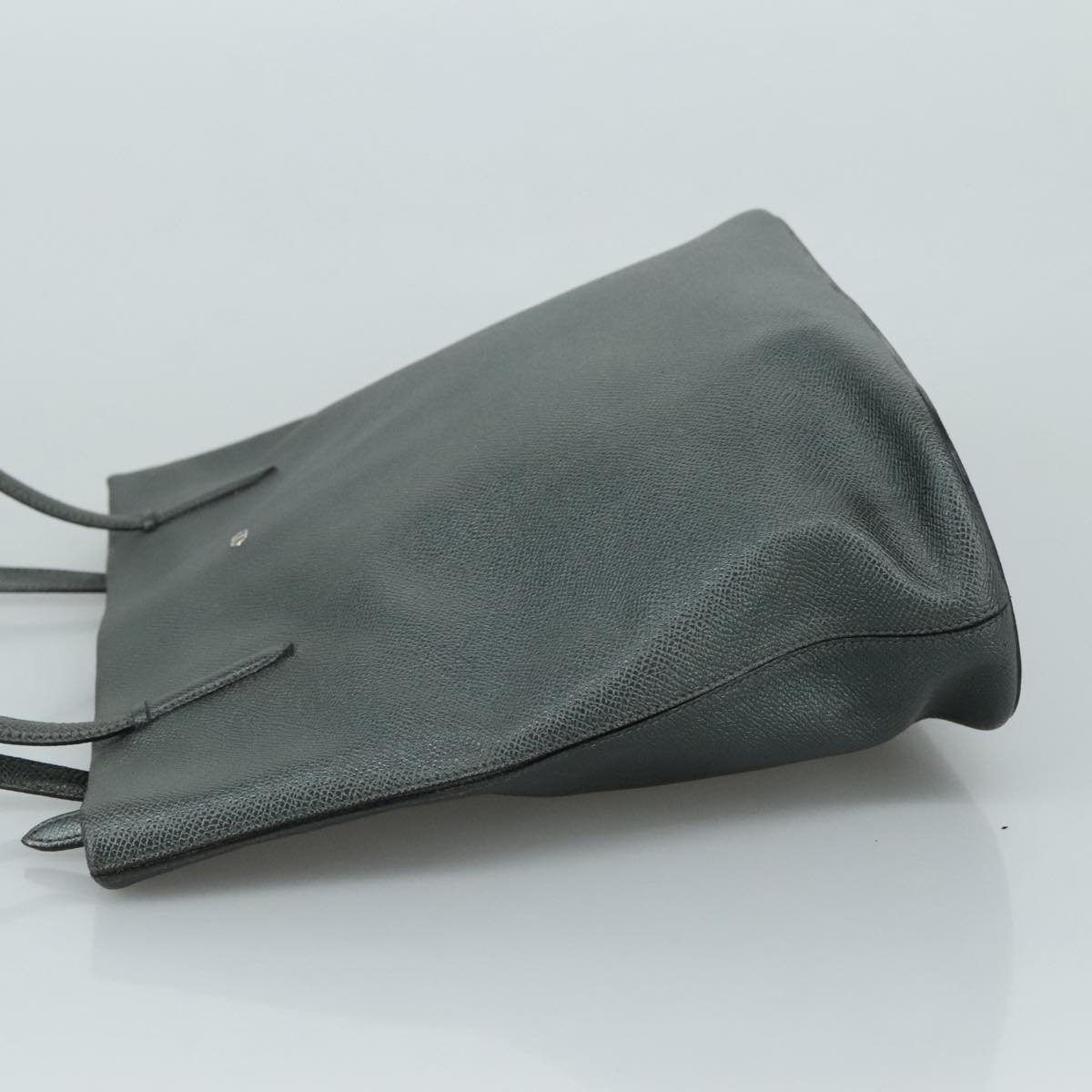 Valentino Garavani Gray Leather V Logo