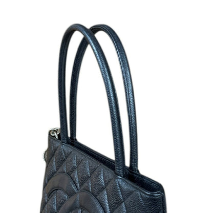 Chanel Black Leather Medaillon