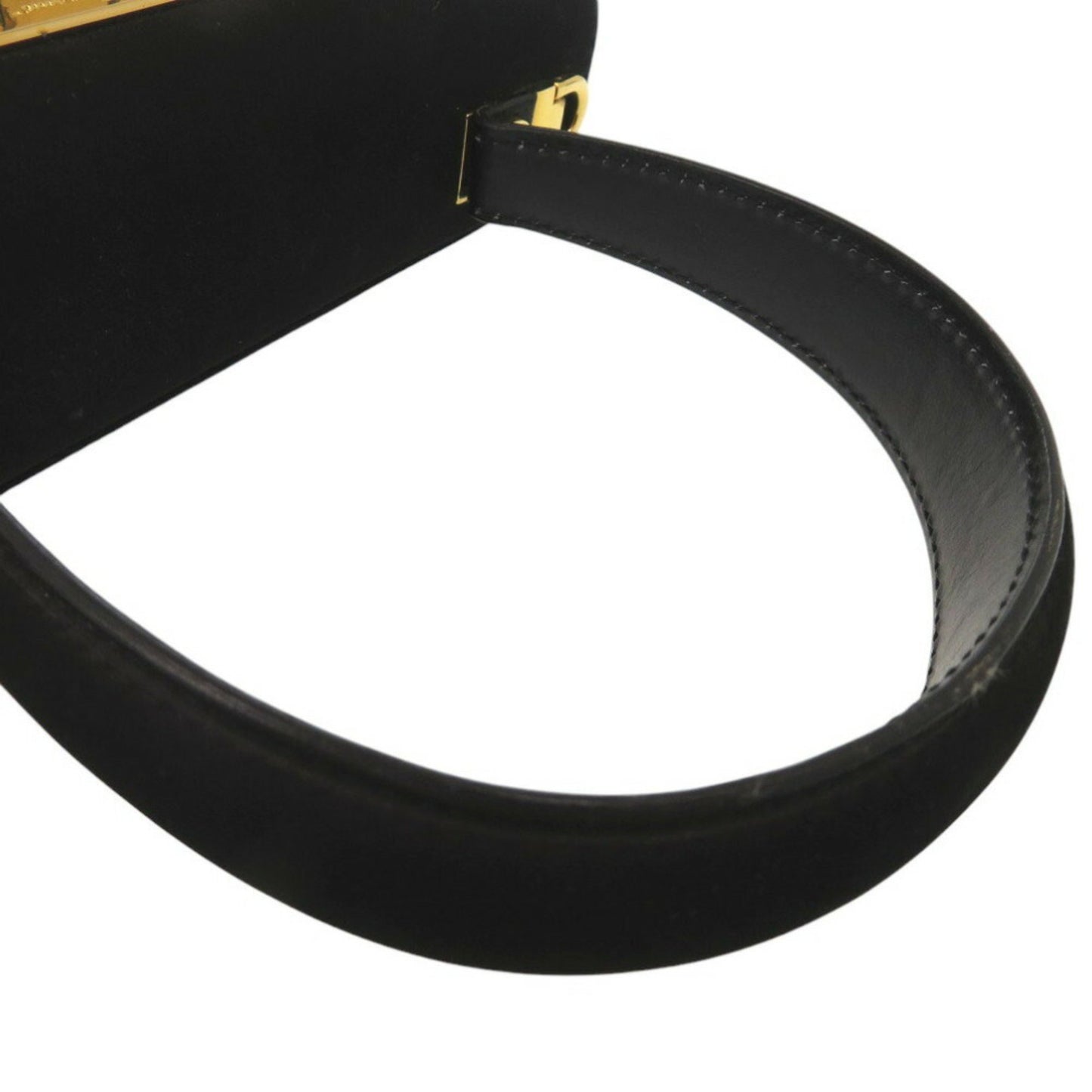 Salvatore Ferragamo Black Leather Gancini
