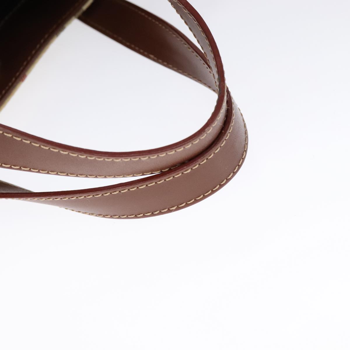 Burberry Brown Leather Haymarket