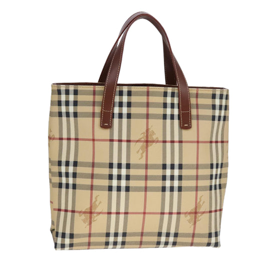 Burberry Brown Leather Haymarket