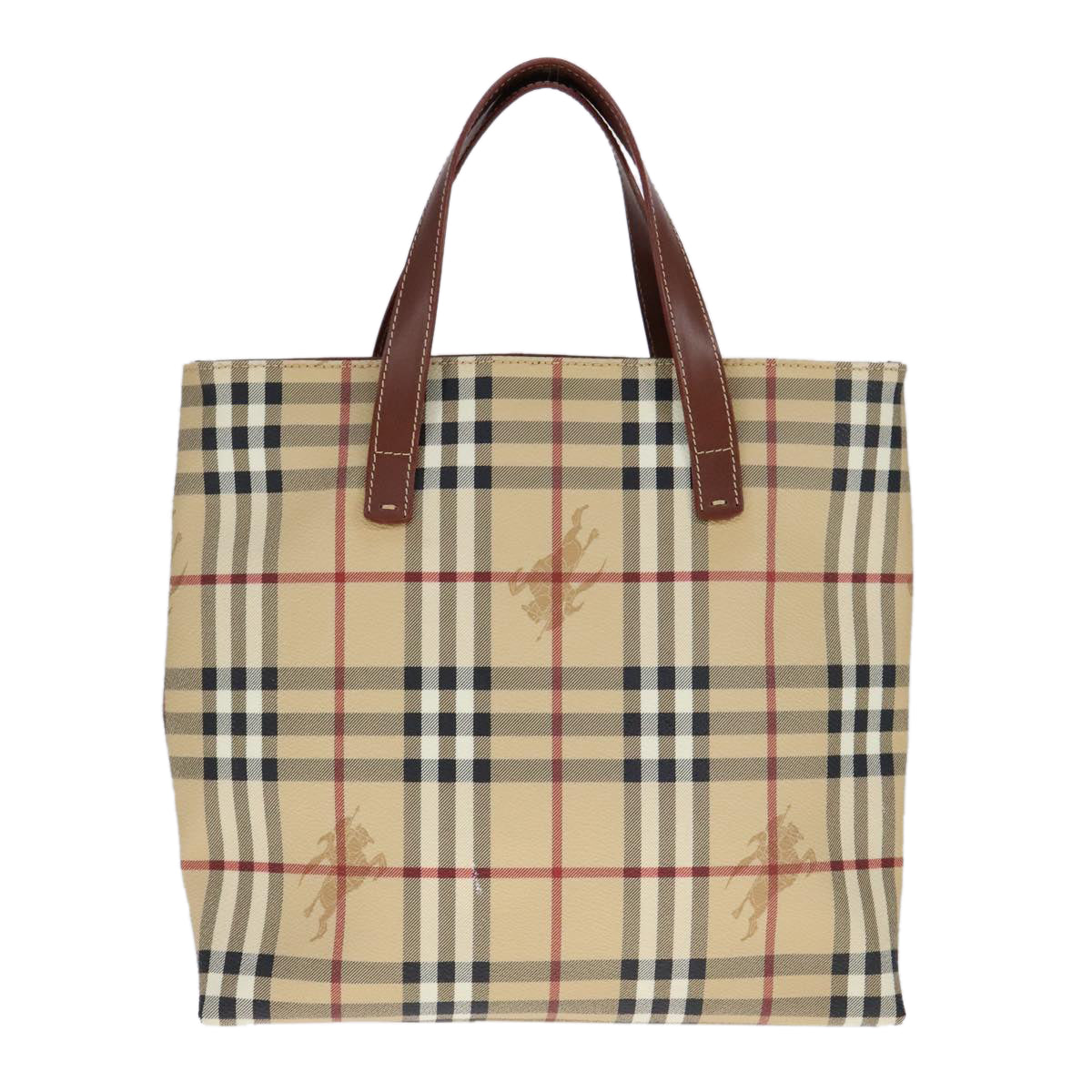 Burberry Brown Leather Haymarket