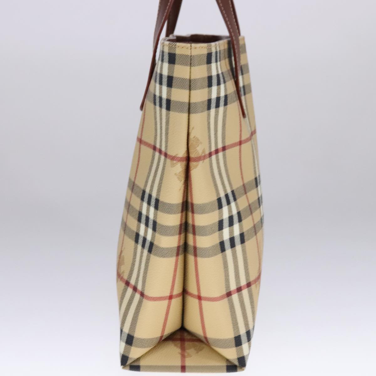 Burberry Brown Leather Haymarket