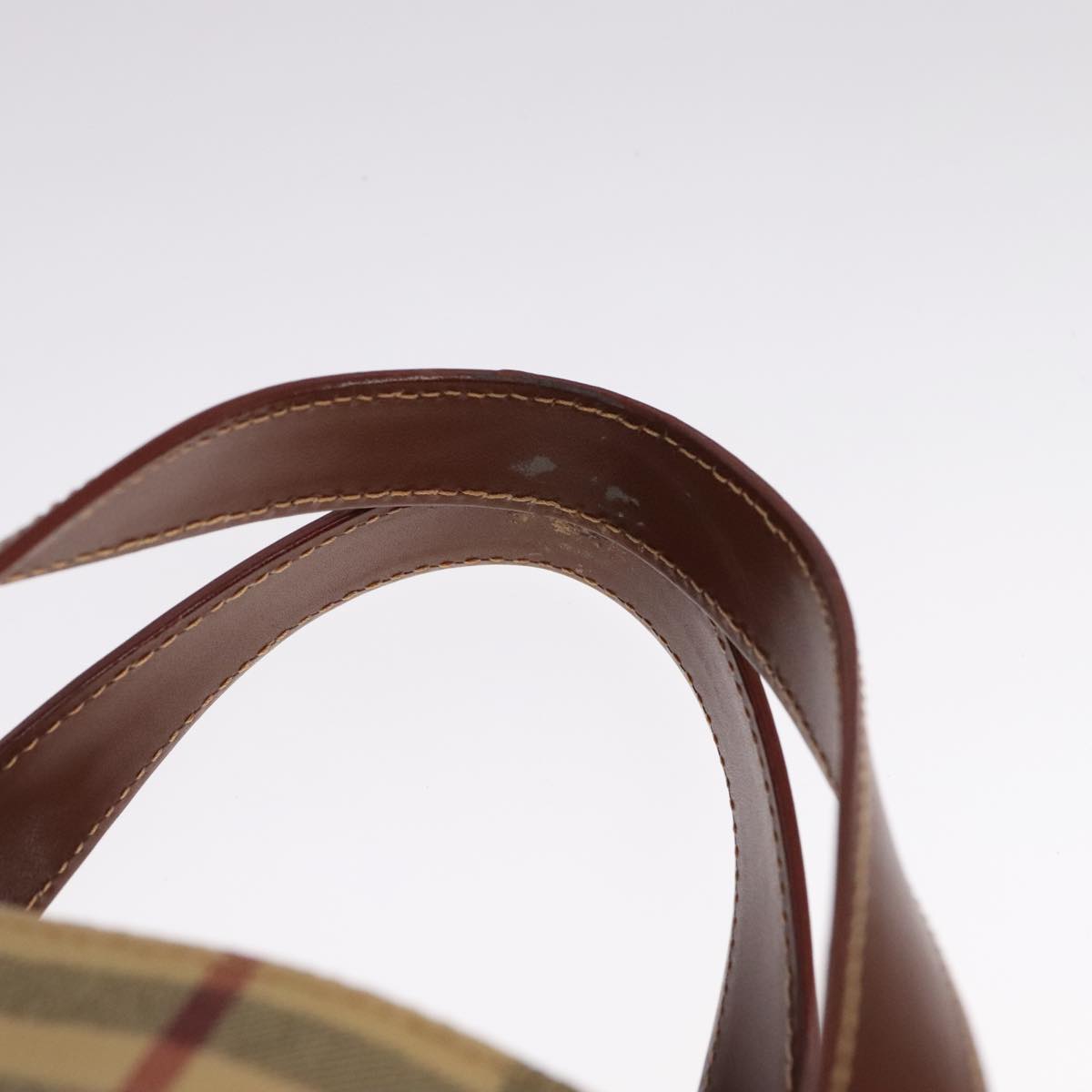 Burberry Brown Leather Haymarket