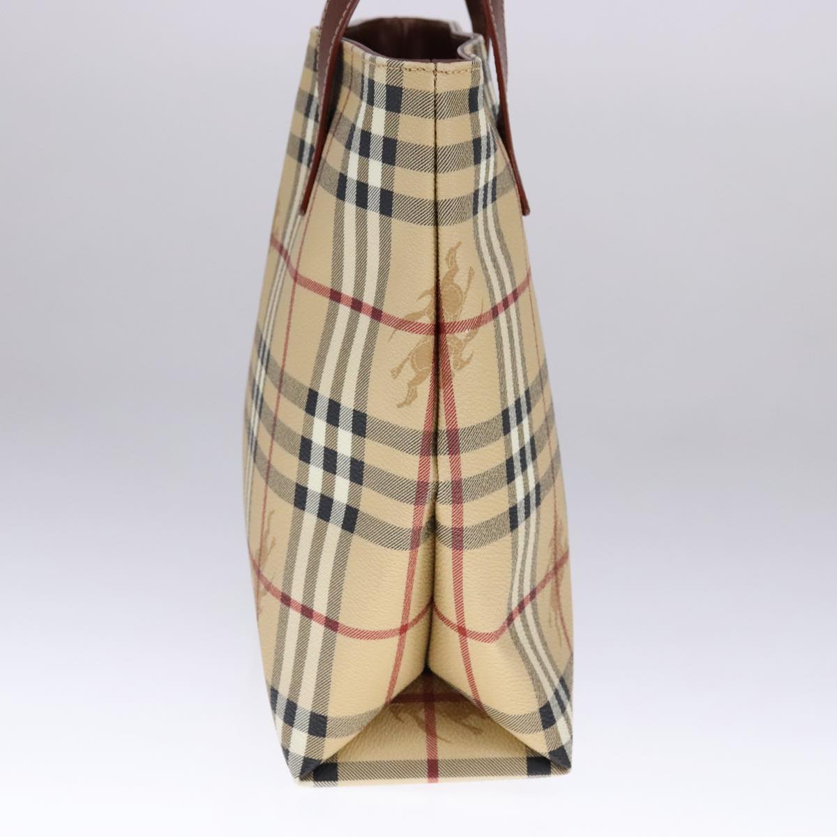 Burberry Brown Leather Haymarket