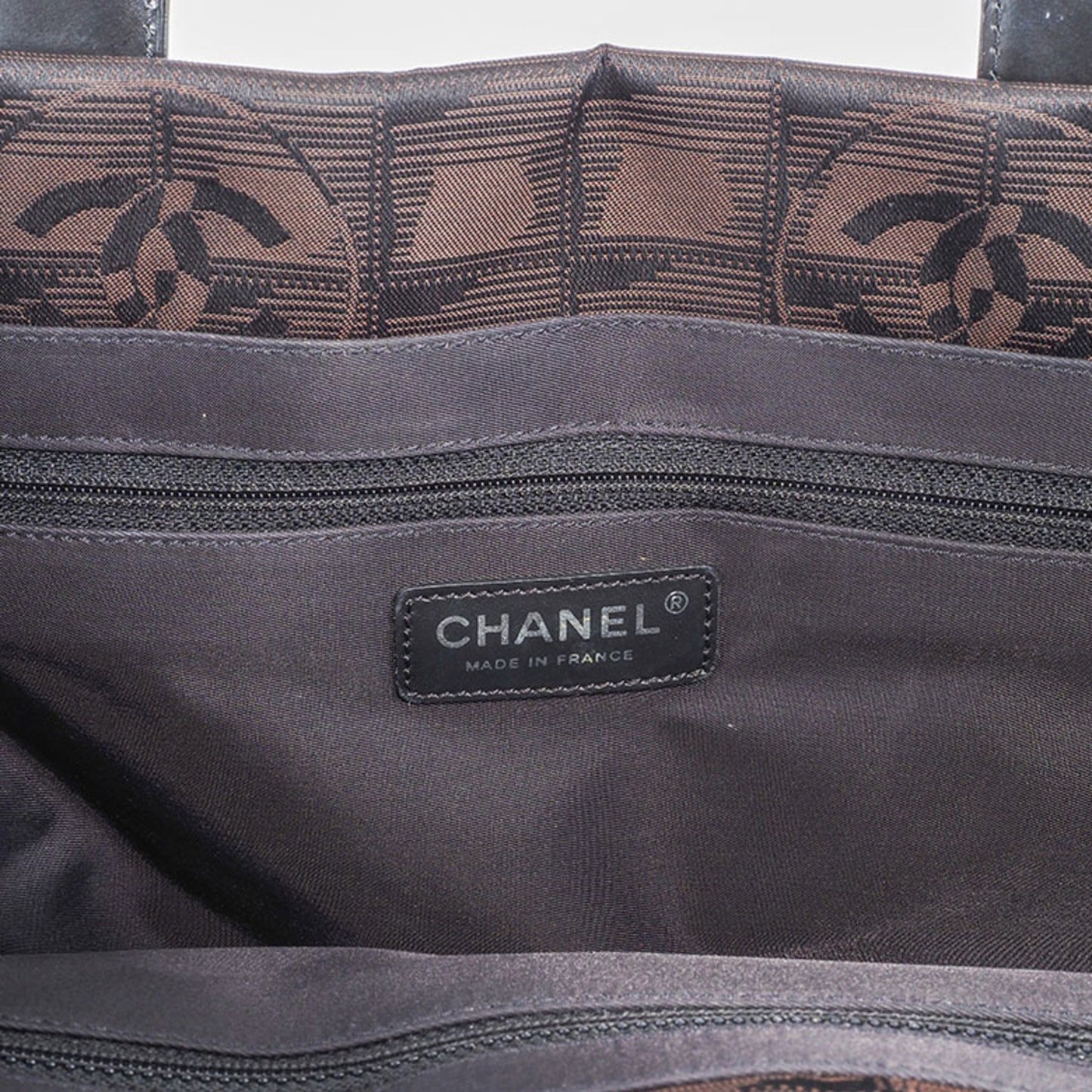Chanel Brown Synthetic Travel Line