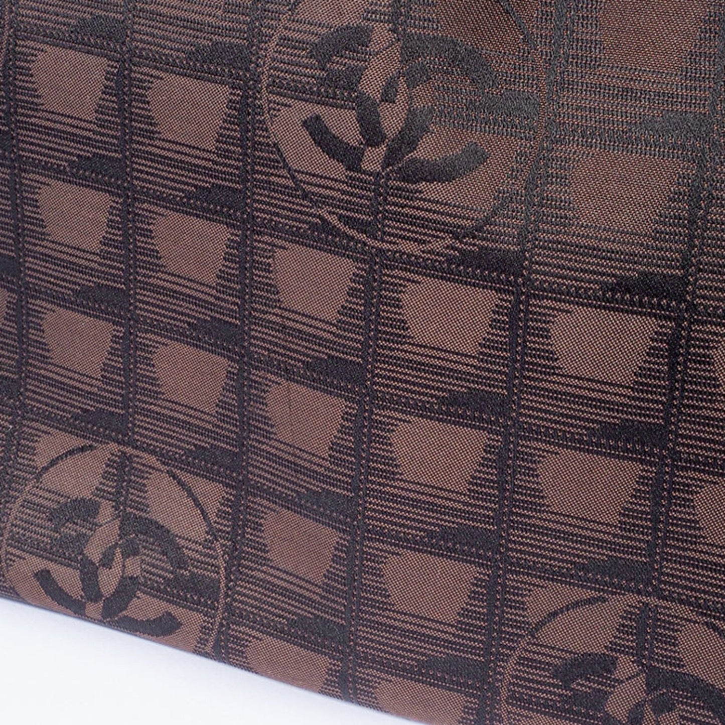 Chanel Brown Synthetic Travel Line