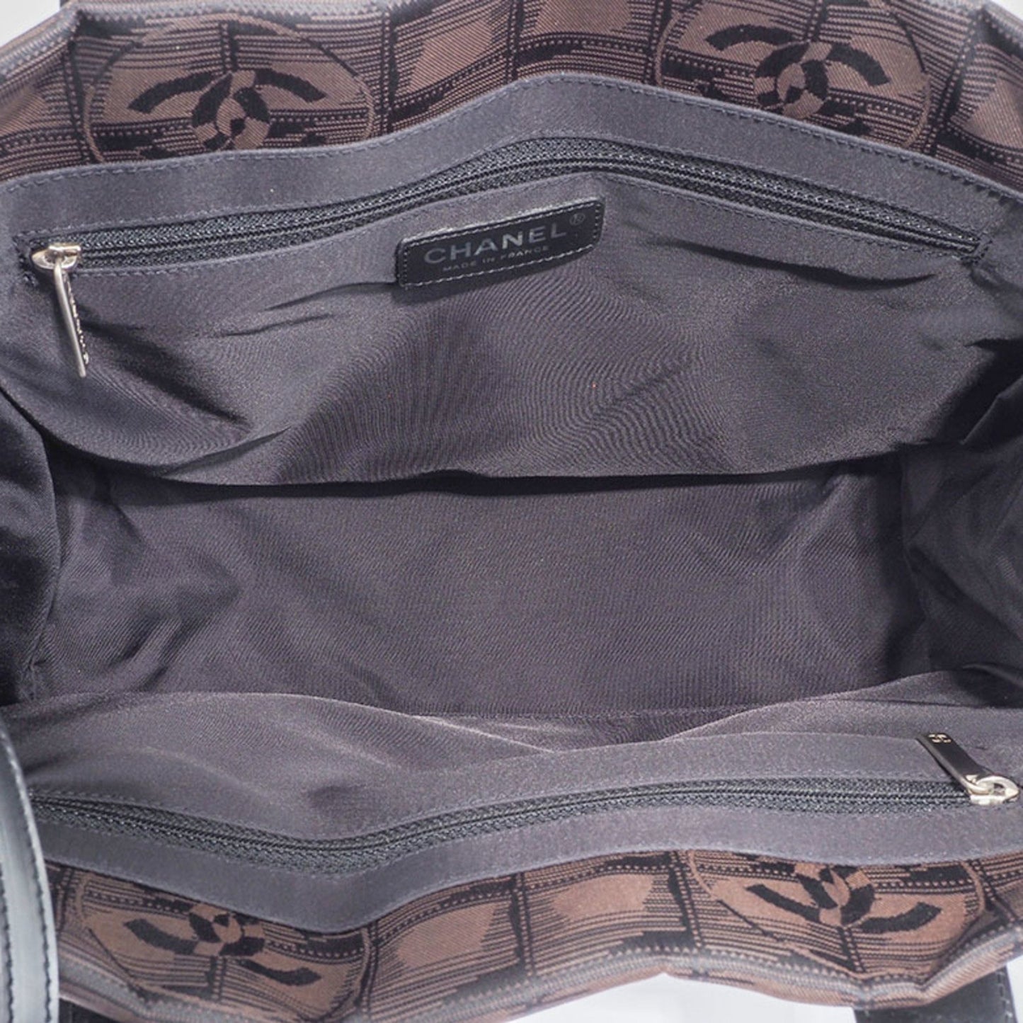 Chanel Brown Synthetic Travel Line