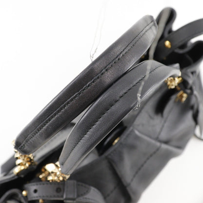 Salvatore Ferragamo Black Leather Gancini