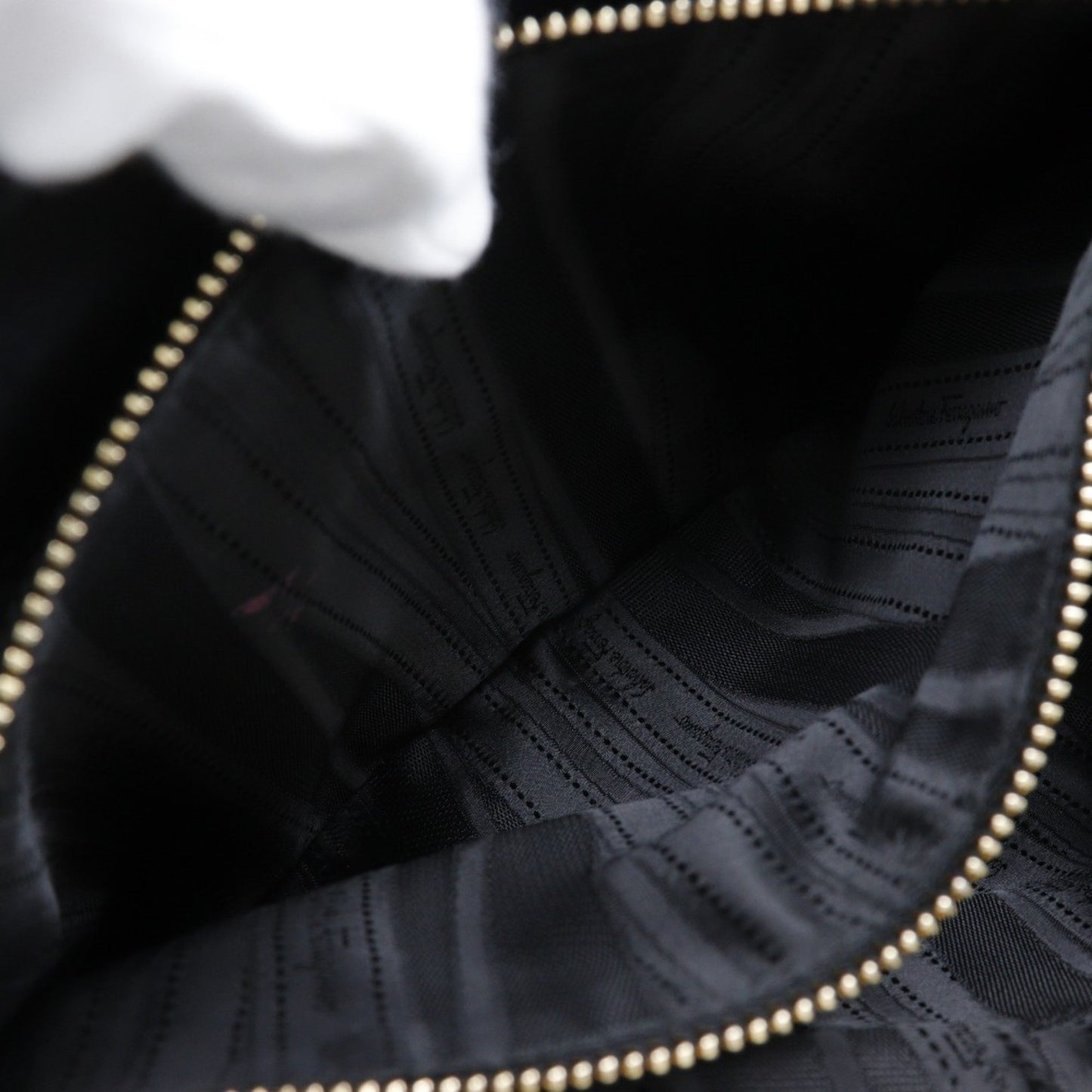 Salvatore Ferragamo Black Leather Gancini