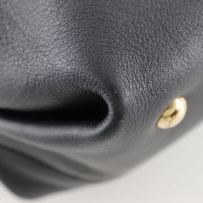 Salvatore Ferragamo Black Leather Gancini