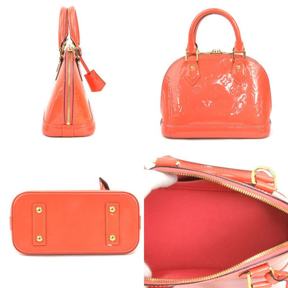 Louis Vuitton Orange Patent Leather Alma Bb