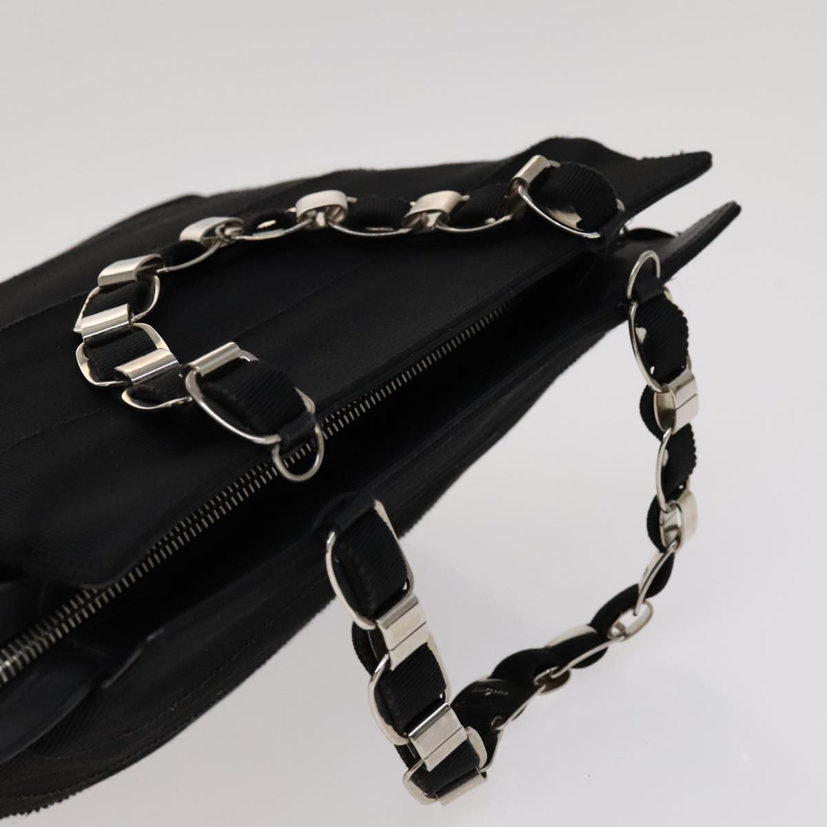 Salvatore Ferragamo Black Canvas Vara