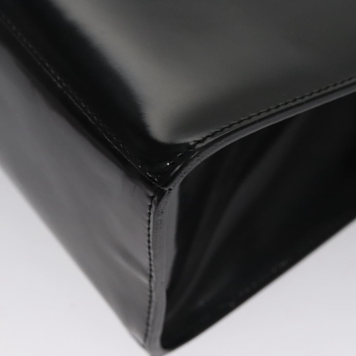 Salvatore Ferragamo Black Patent Leather Handbag