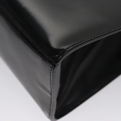 Salvatore Ferragamo Black Patent Leather Handbag