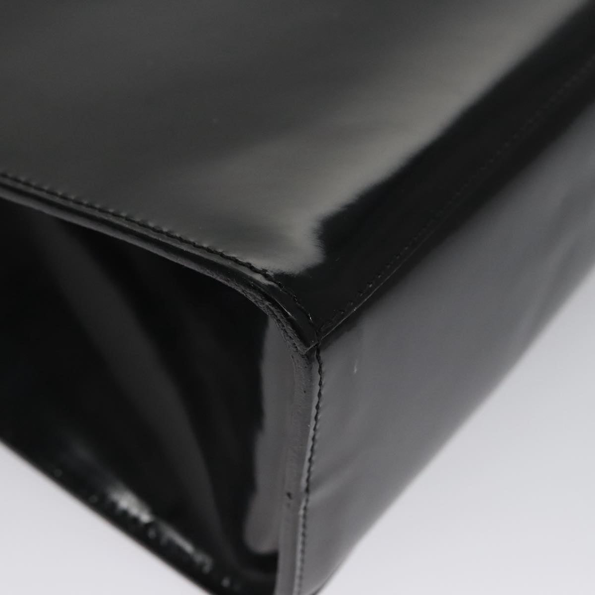 Salvatore Ferragamo Black Patent Leather Handbag