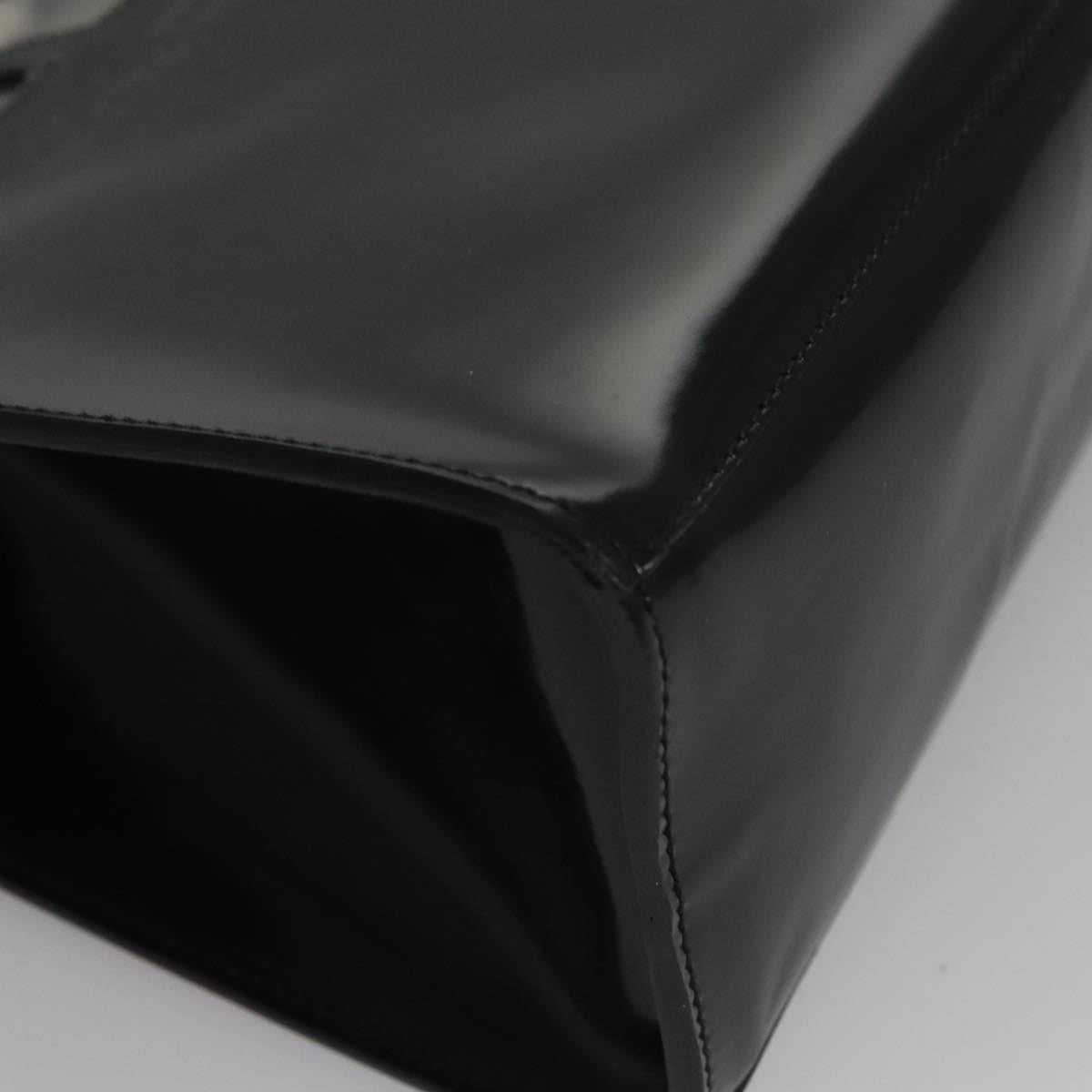Salvatore Ferragamo Black Patent Leather Handbag