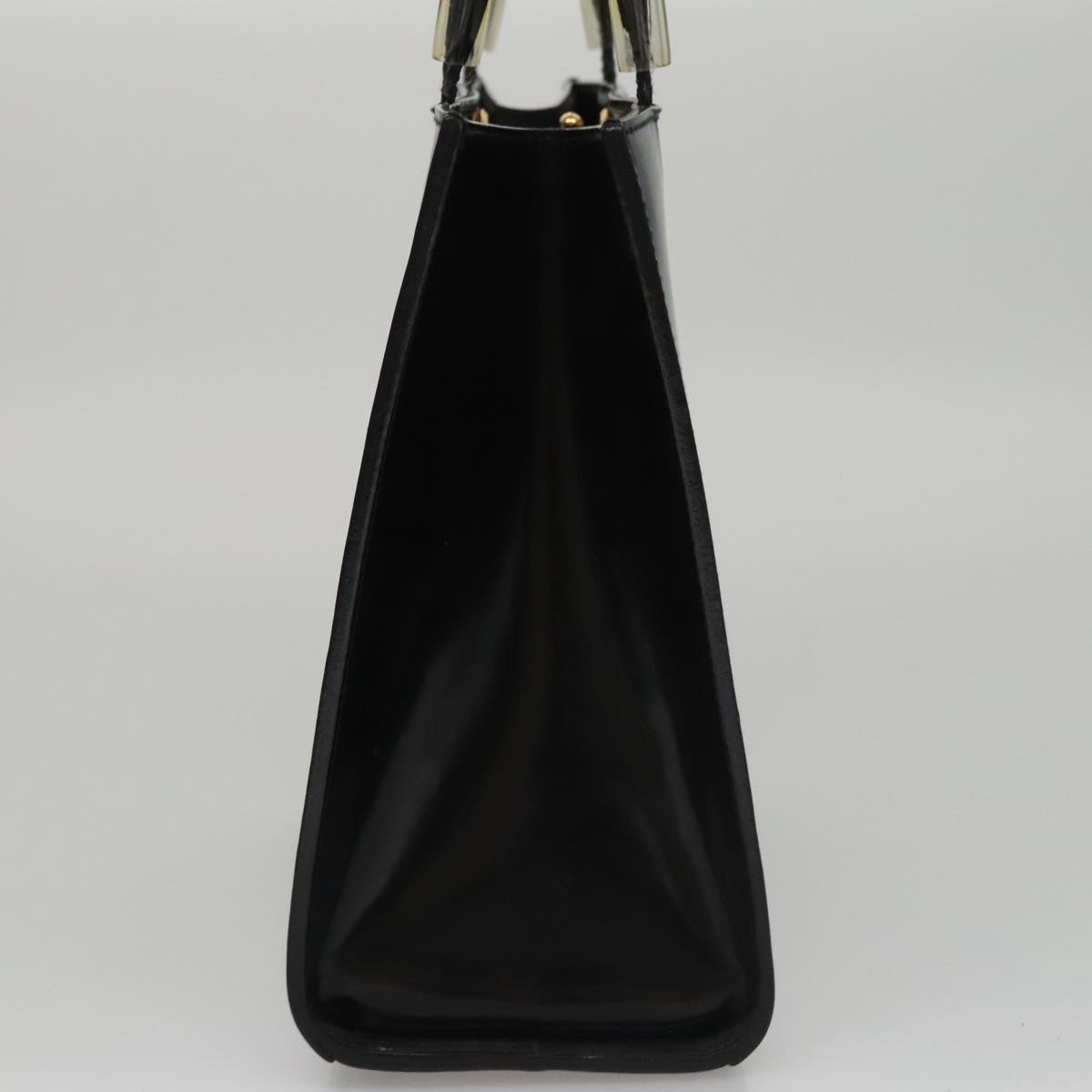 Salvatore Ferragamo Black Patent Leather Handbag
