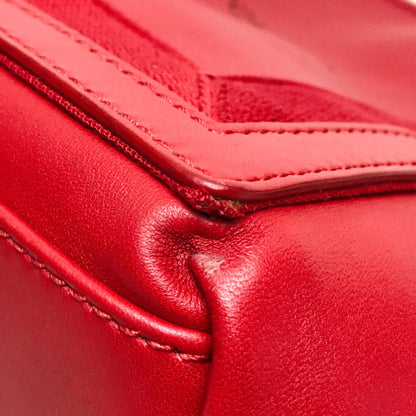 Balenciaga Red Leather Navy Cabas