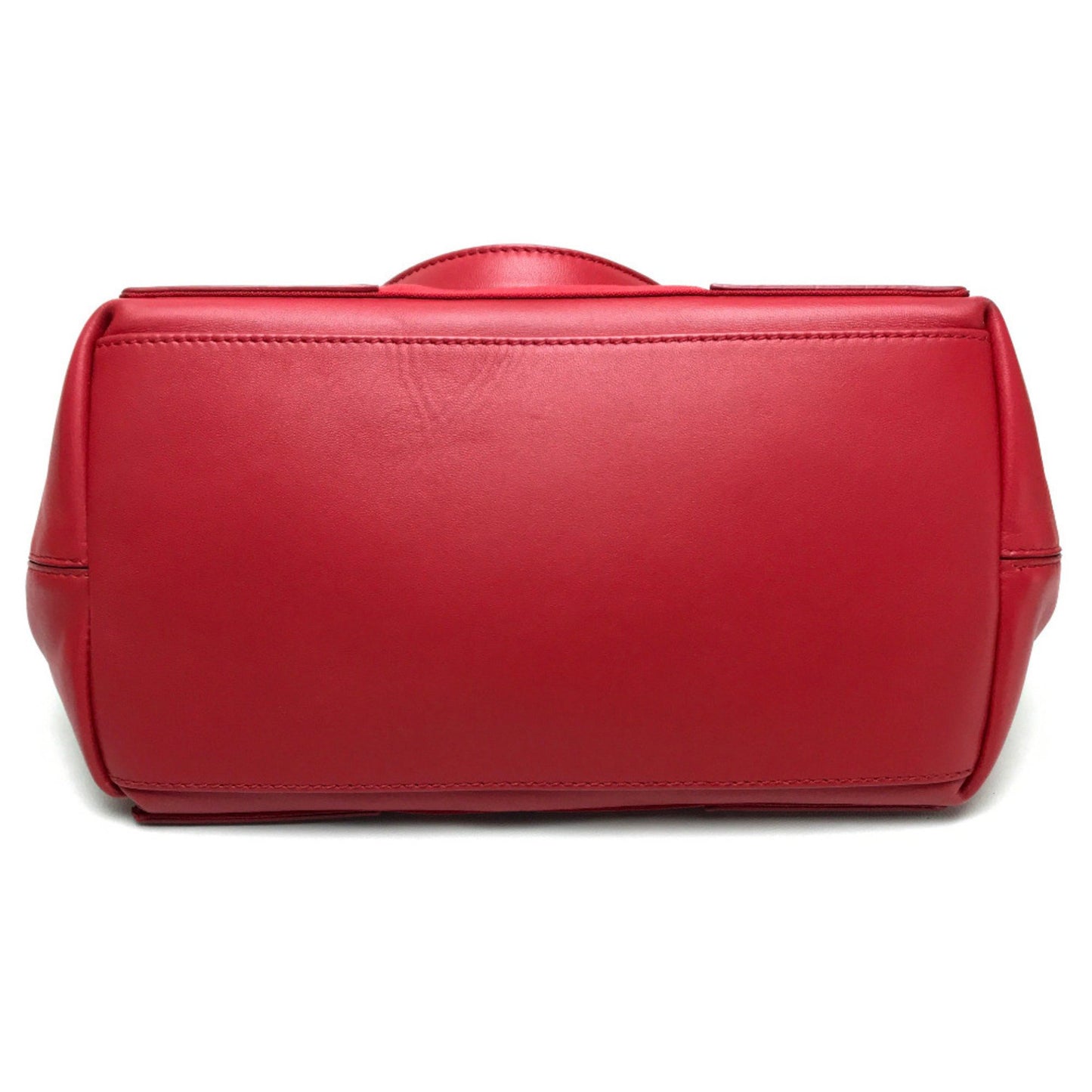 Balenciaga Red Leather Navy Cabas