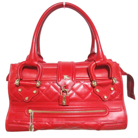 Burberry Red Leather Handbag