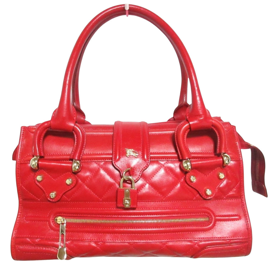 Burberry Red Leather Handbag