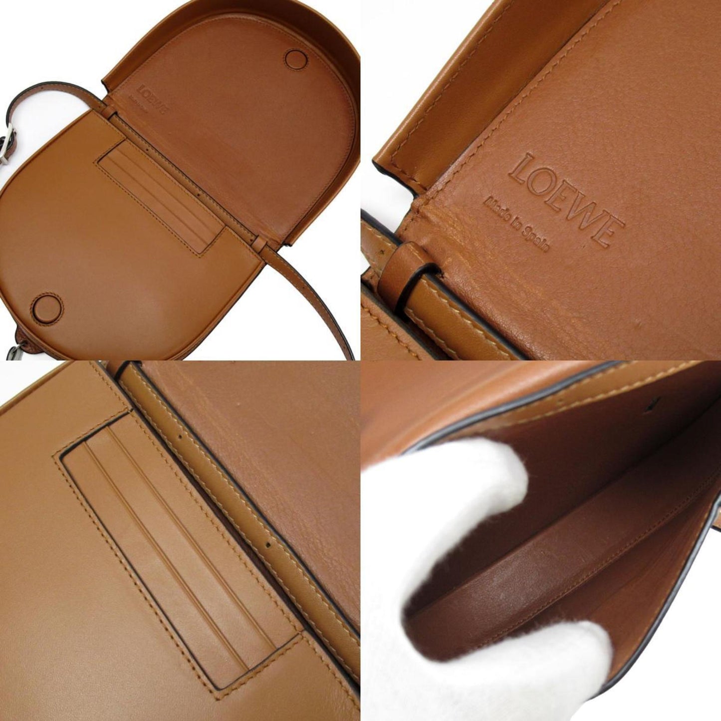 Loewe White Leather Heel