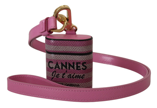 Dolce & Gabbana Chic Leather Airpods Case In Pink