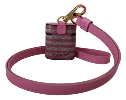Dolce & Gabbana Chic Leather Airpods Case In Pink